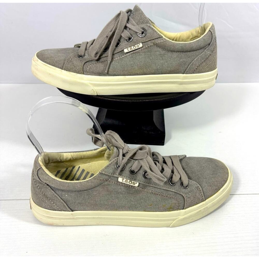 Taos Grey Canvas Sneakers Size 8.5